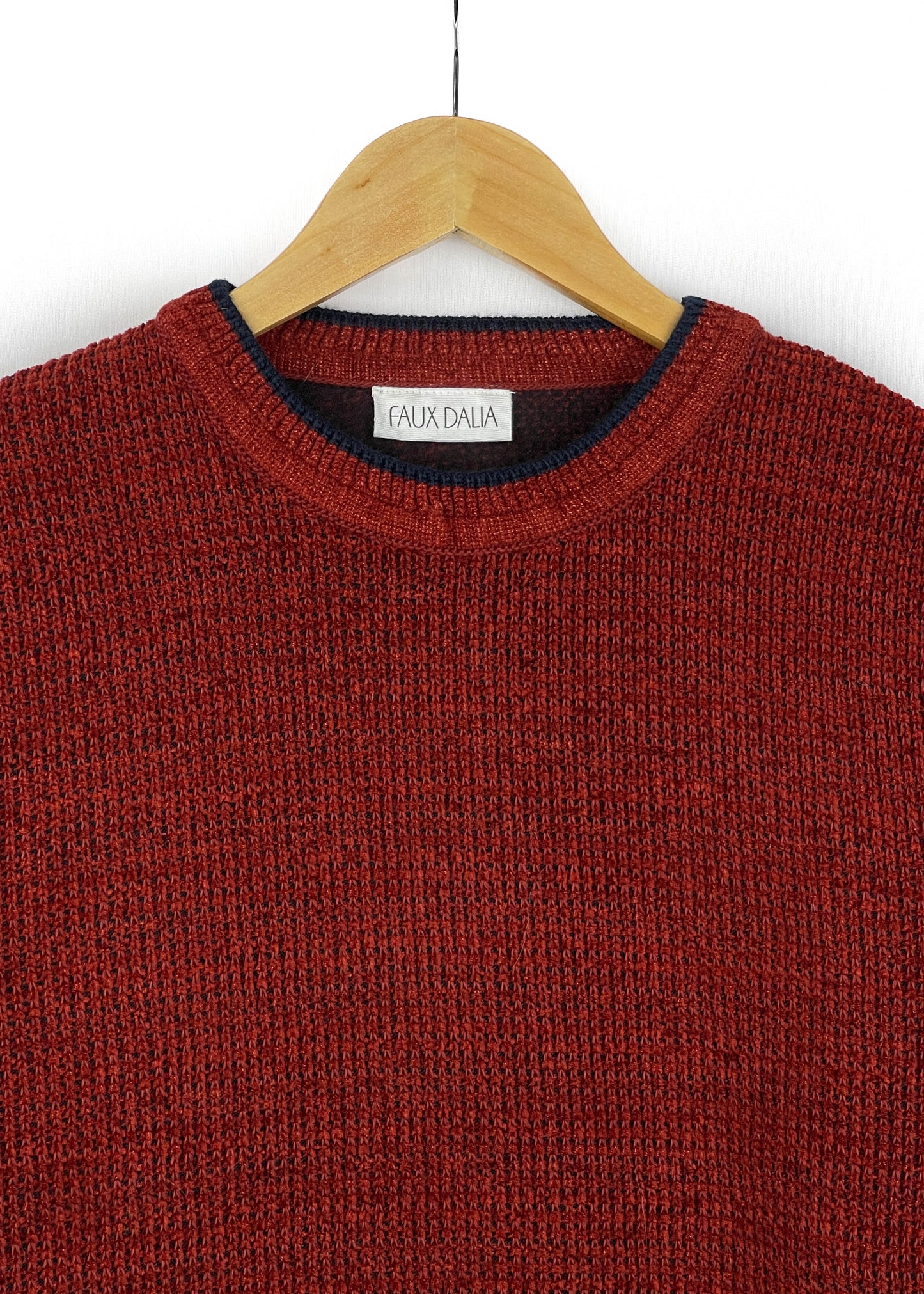 Classic Cozy Knit Sweater - Rust Red