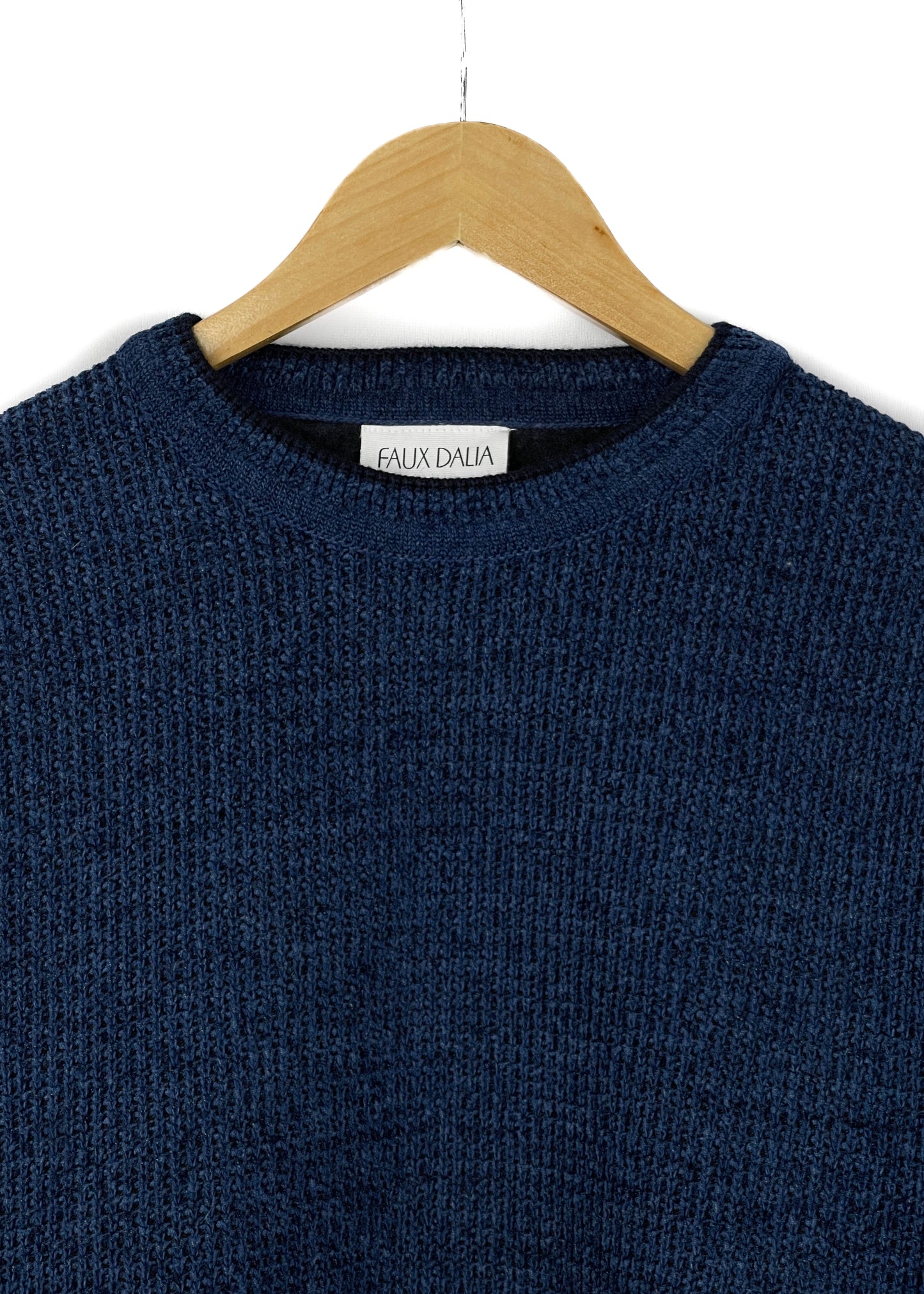 Classic Cozy Knit Sweater - Navy Blue